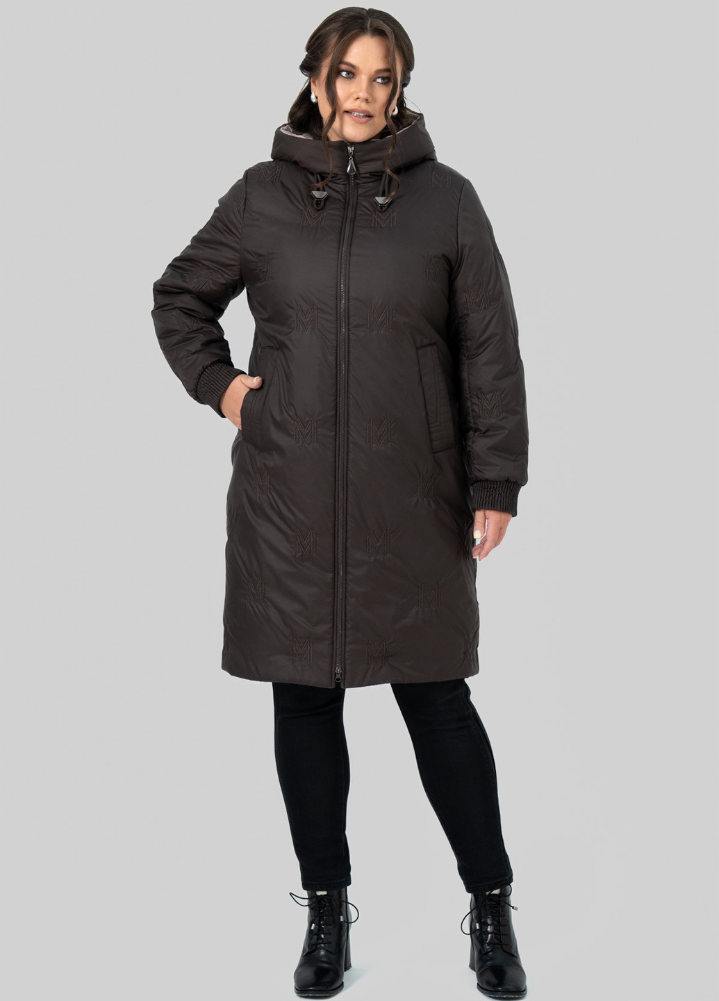 Темно-коричневая зимняя куртка A'll Posa