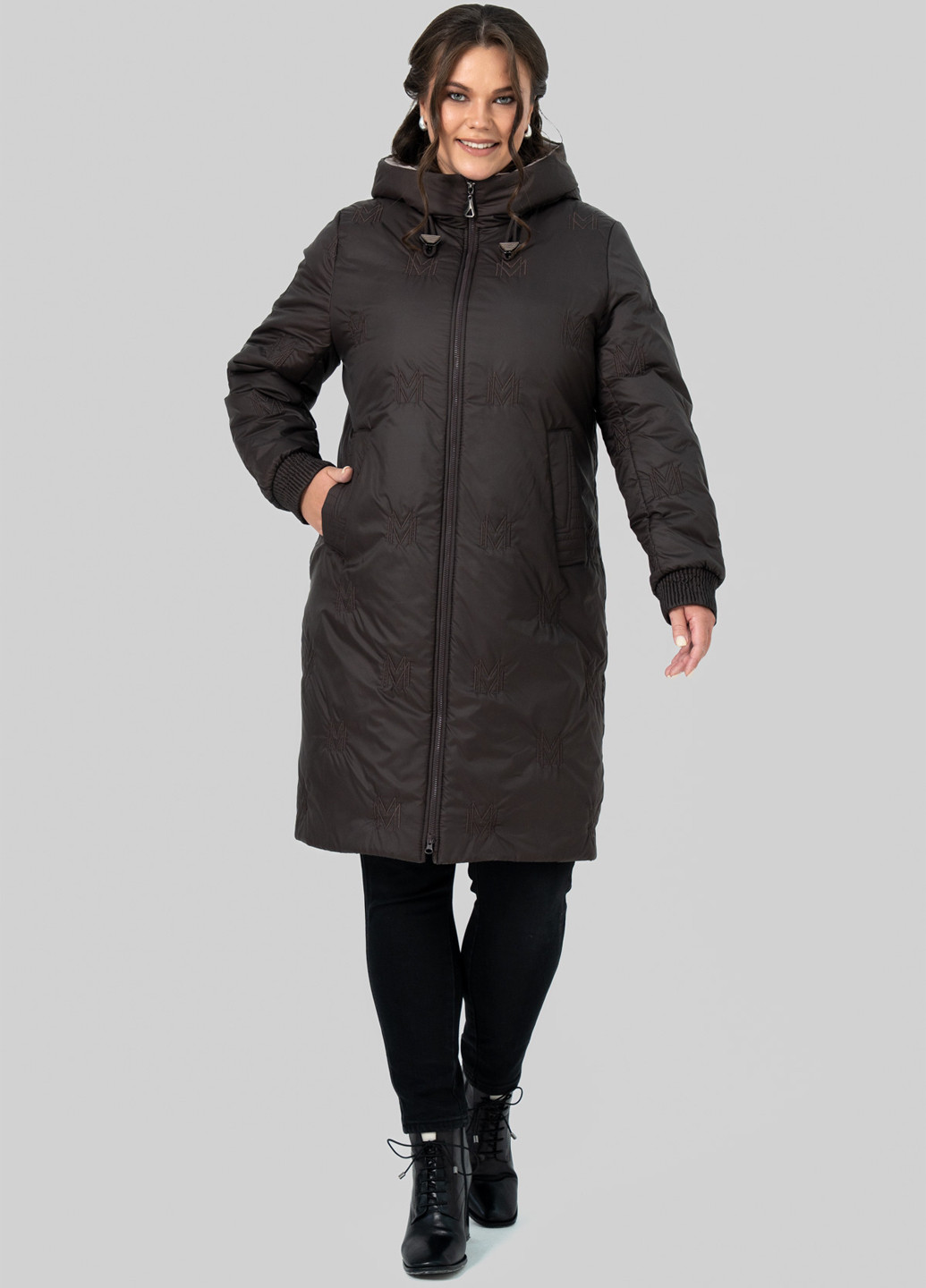 Темно-коричневая зимняя куртка A'll Posa