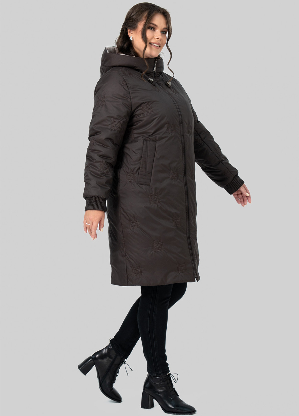 Темно-коричневая зимняя куртка A'll Posa