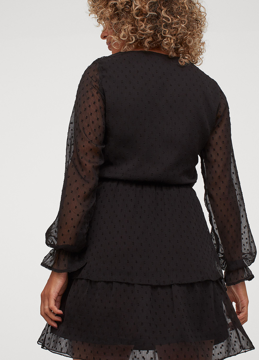 Черное кэжуал платье клеш H&M однотонное