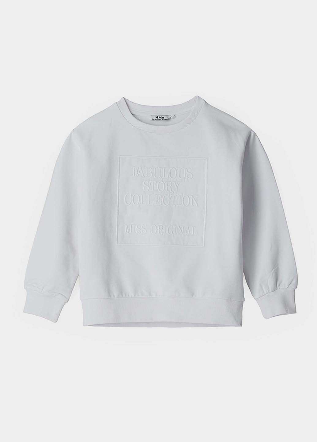 Original Marines свитшот однотонный белый кэжуал полиэстер