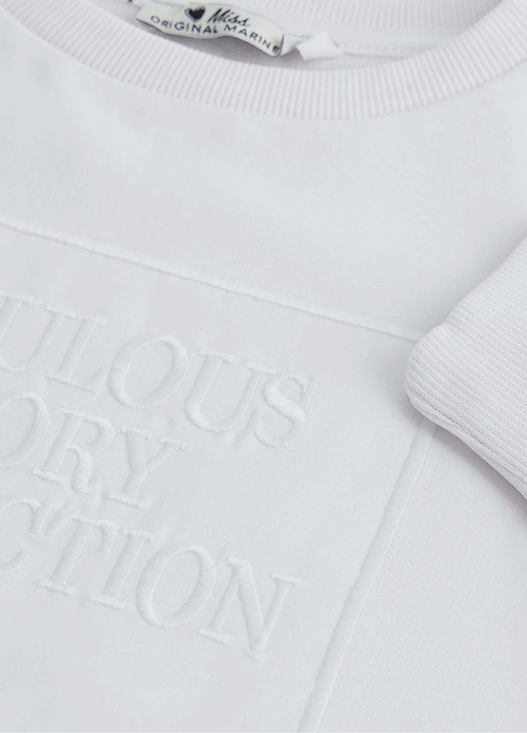 Original Marines свитшот однотонный белый кэжуал полиэстер