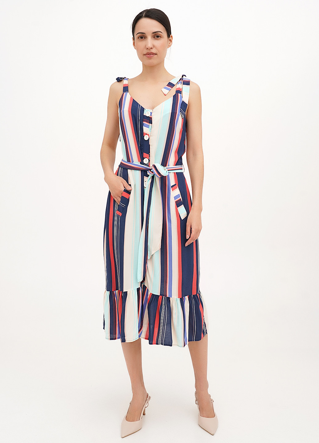 Синя кежуал сукня Vicolo в смужку