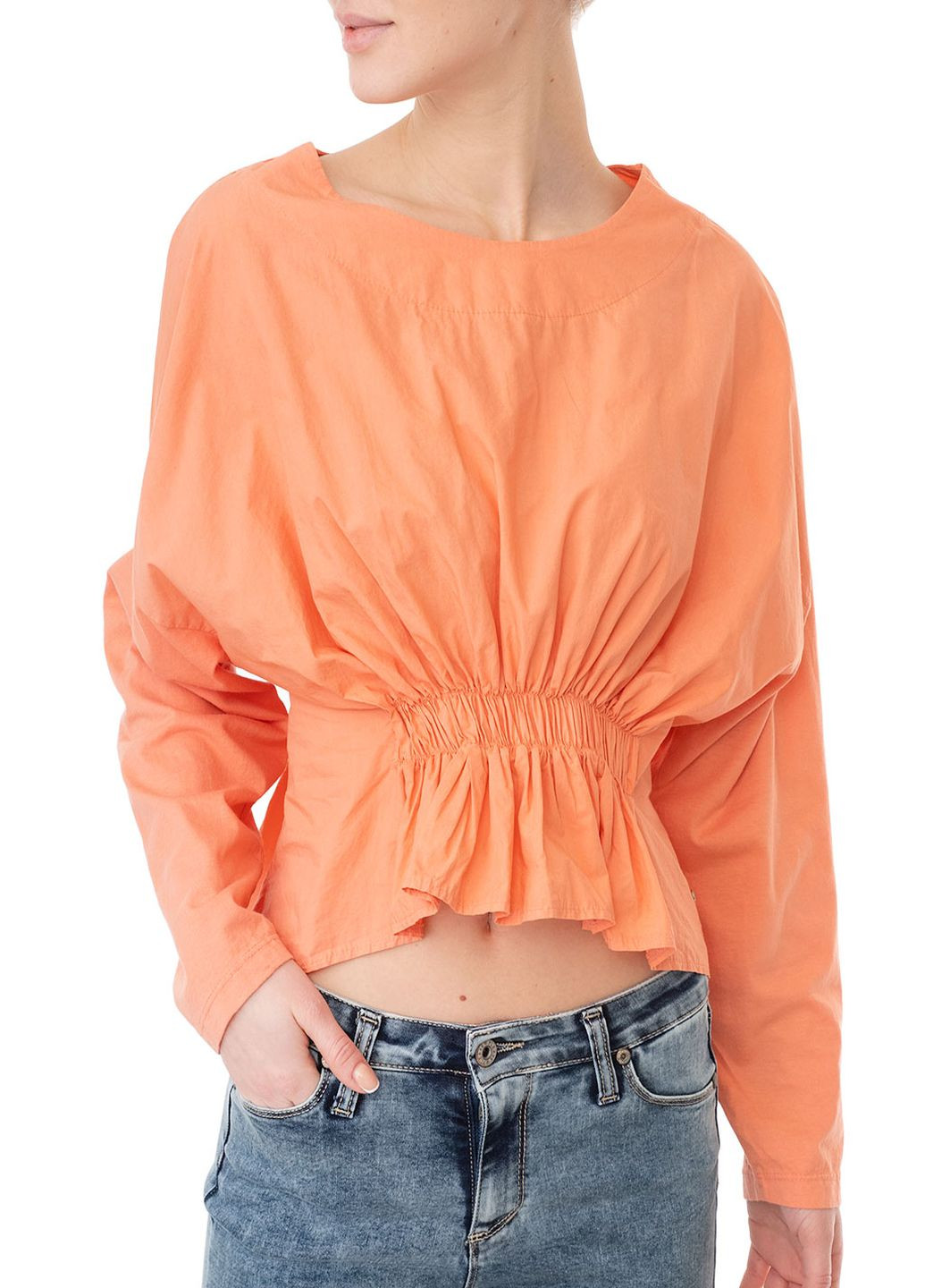 Оранжевая летняя блуза Please