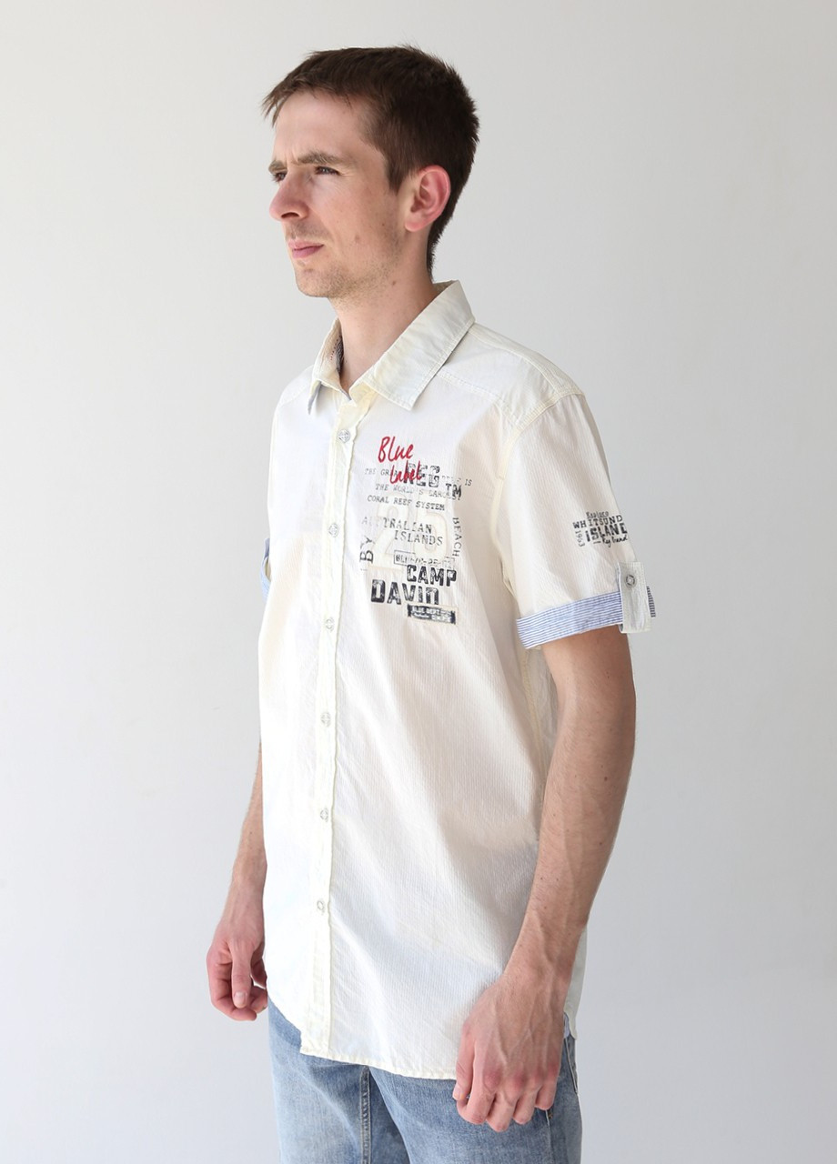Молочная кэжуал рубашка Camp David