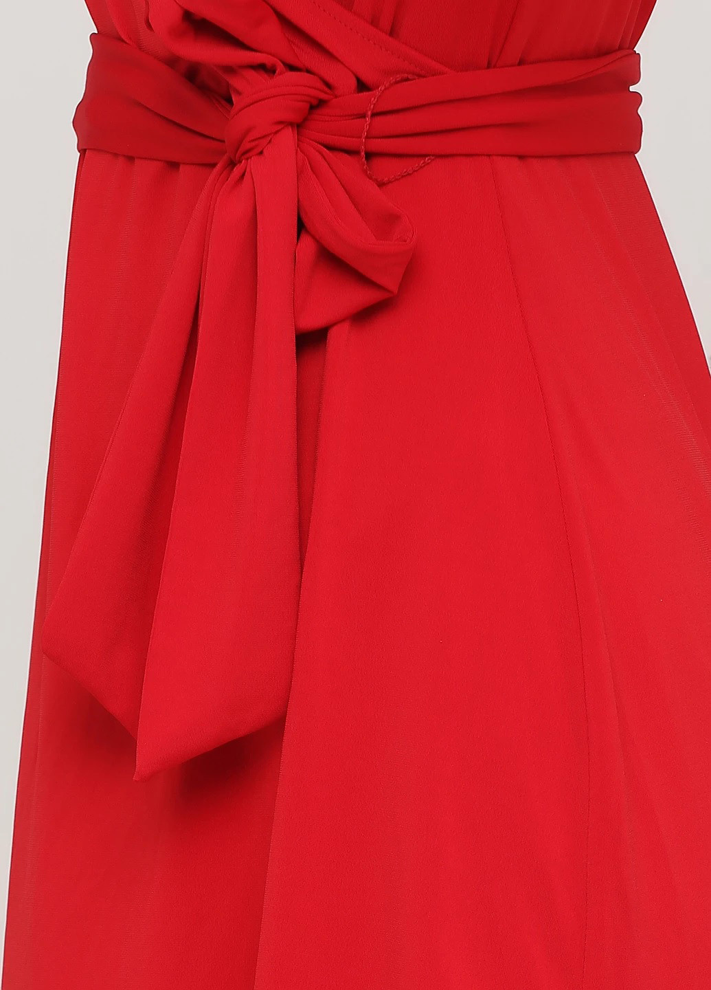 Красное кэжуал платье на запах Signature Collection однотонное