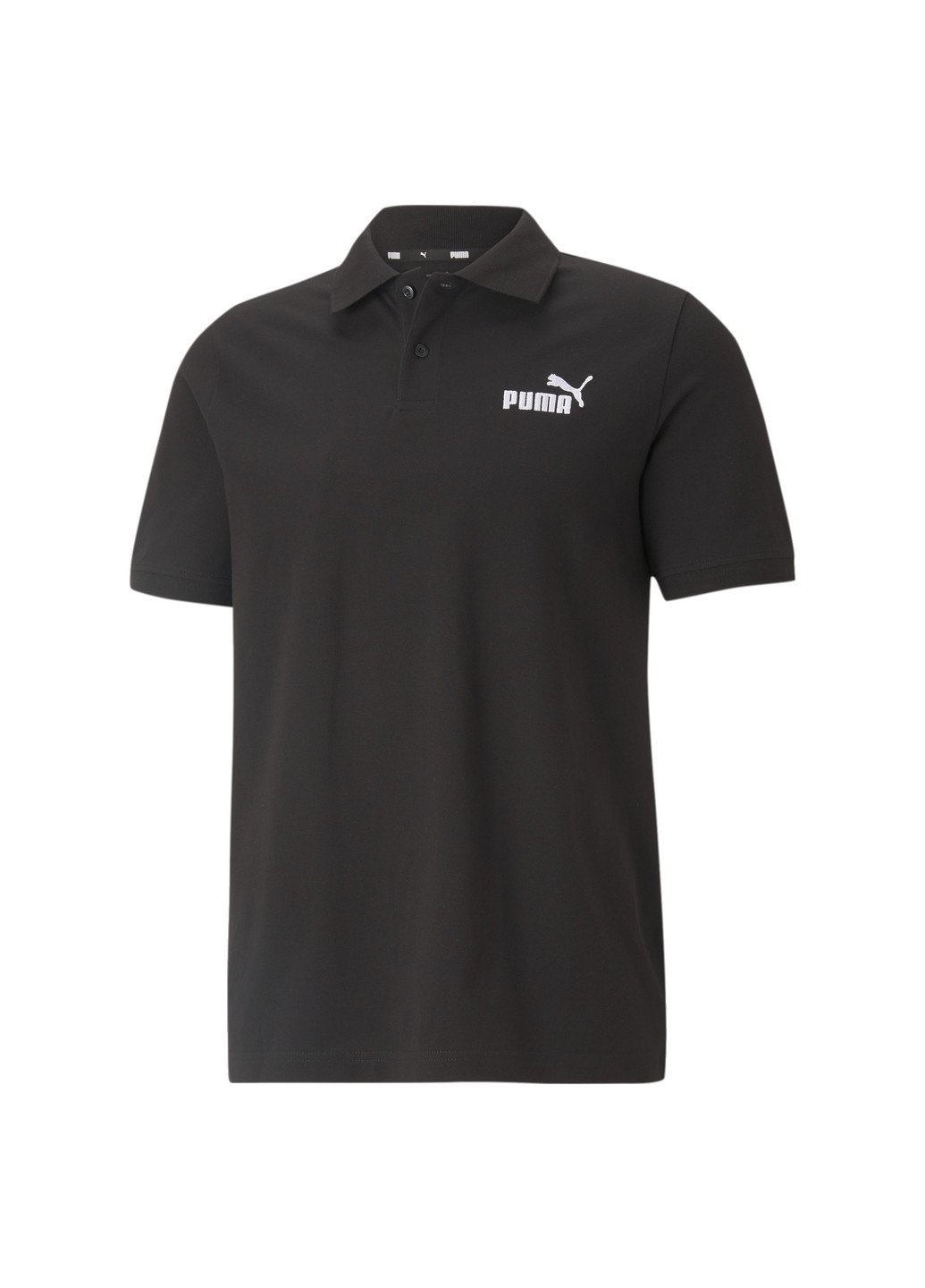 Черная поло essentials pique men's polo shirt Puma