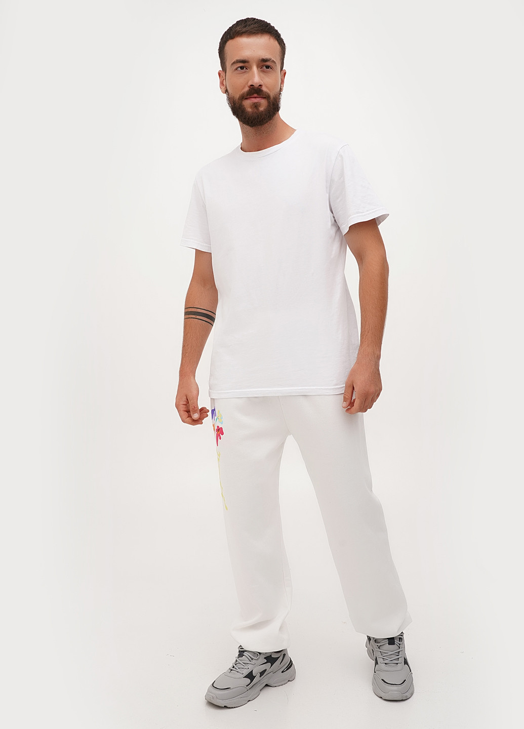 Белые кэжуал, спортивные демисезонные джоггеры брюки Boohoo