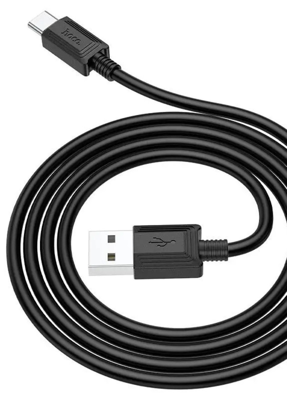 Кабель для зарядки и передачи данных X73 USB to USB Type C Черный 1 м Hoco (255189489)