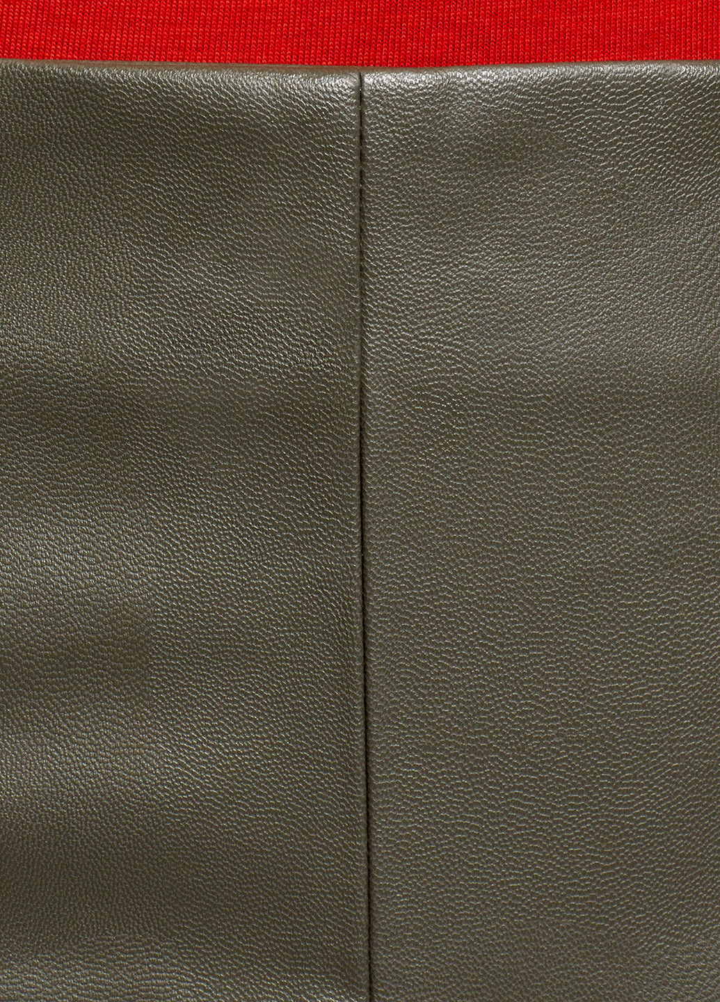 Оливковая (хаки) кэжуал однотонная юбка Oodji мини