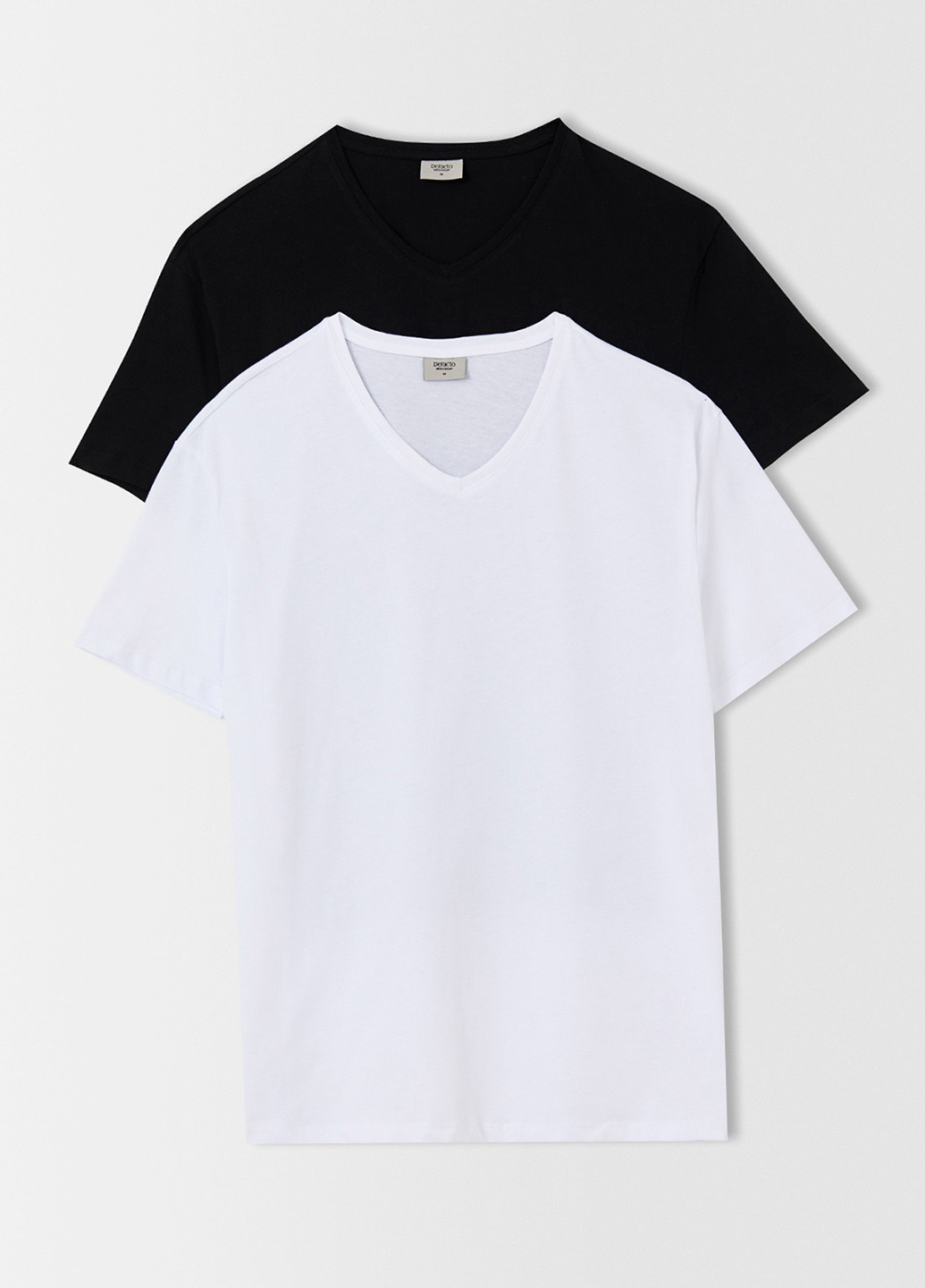 Черно-белая футболка (2 шт.) DeFacto