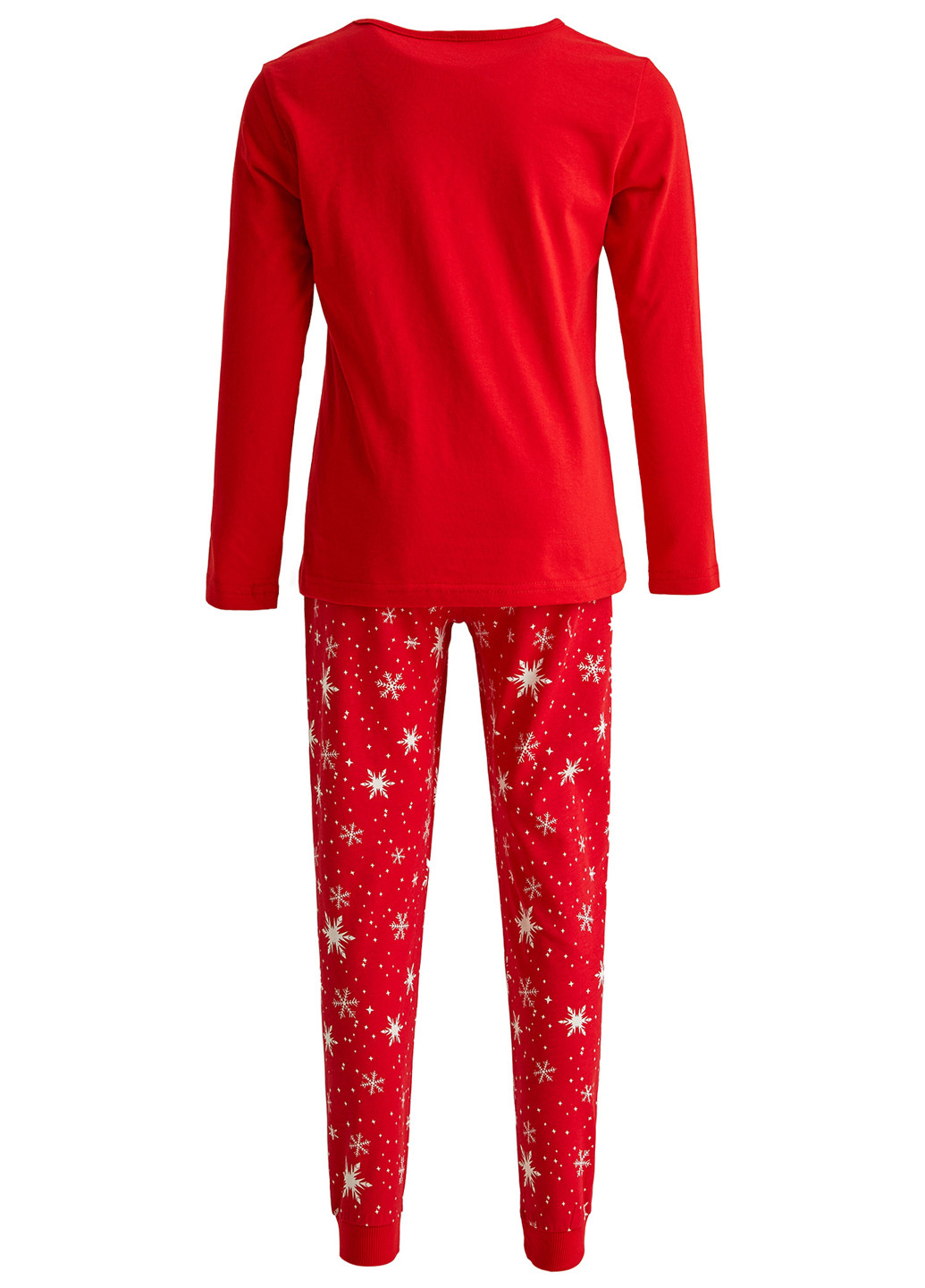 Красная всесезон пижама(реглан, брюки) лонгслив + брюки DeFacto