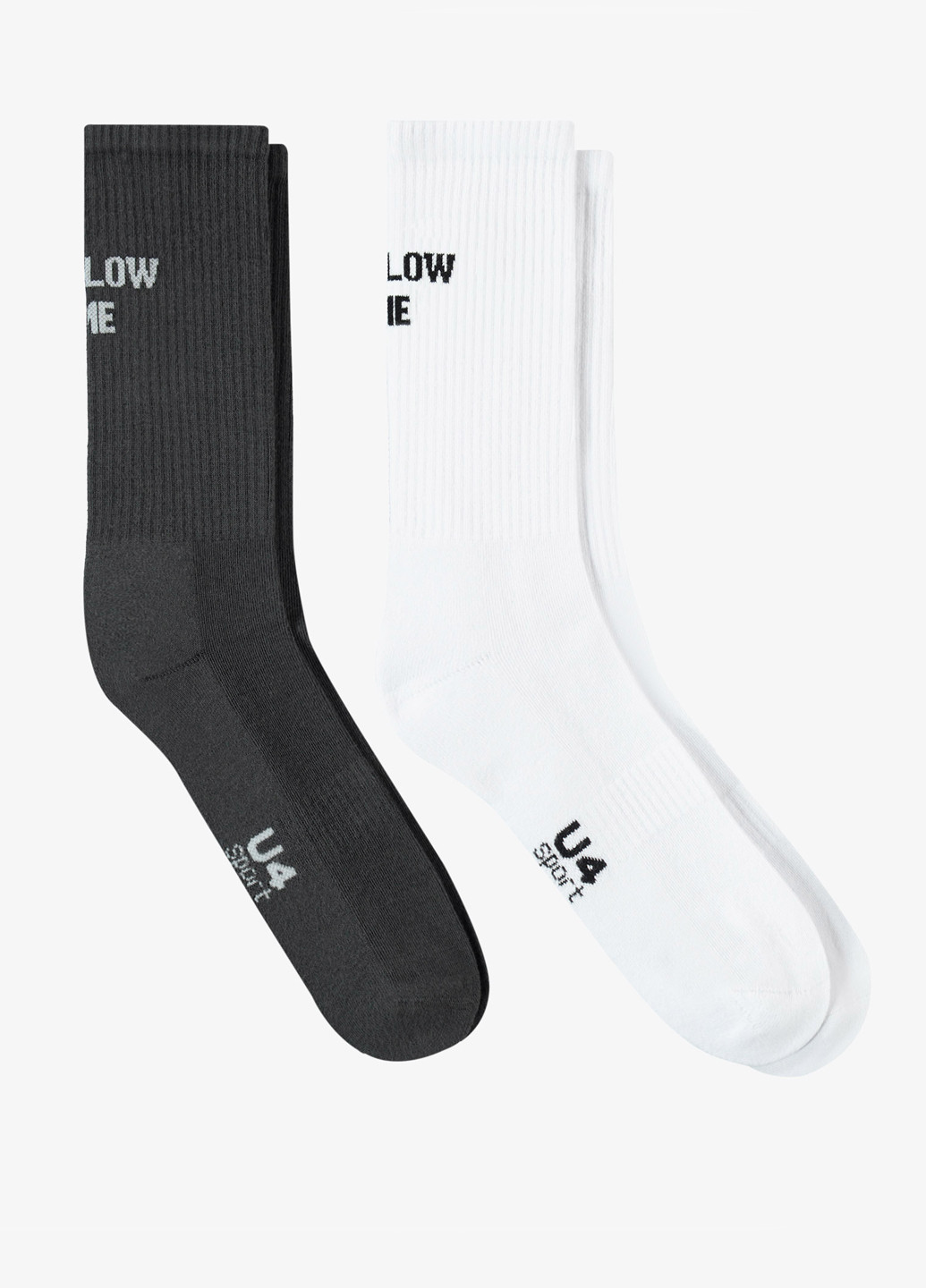Чёрно-белых носки (2 пары) UNITED4 надписи (329058733)