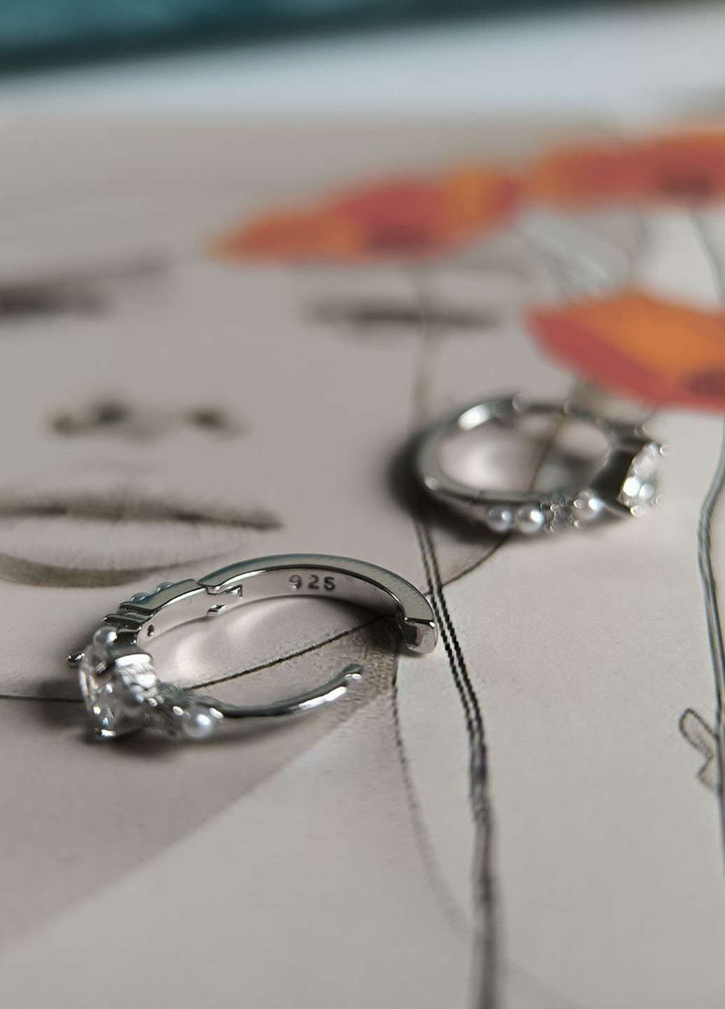 Серьги Silver Flame (350941256)