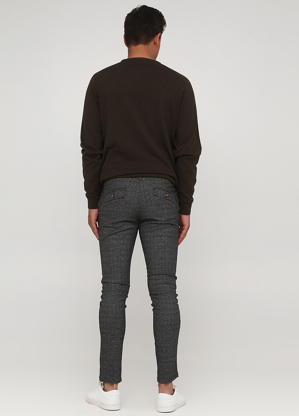 Темно-серые кэжуал демисезонные укороченные, зауженные брюки DeFacto