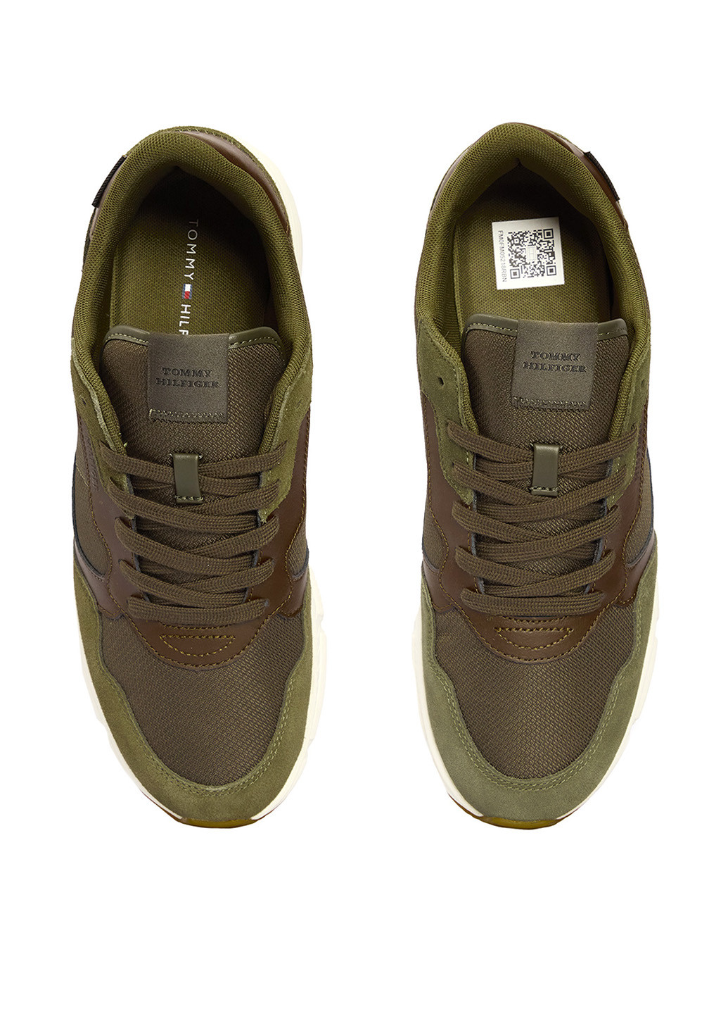 Оливковые всесезонные кроссовки Tommy Hilfiger