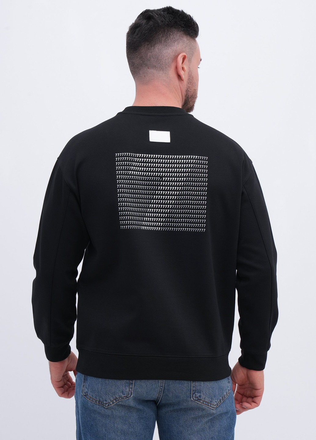 Чорний світшот Trend Collection напис нашивки (356776002)