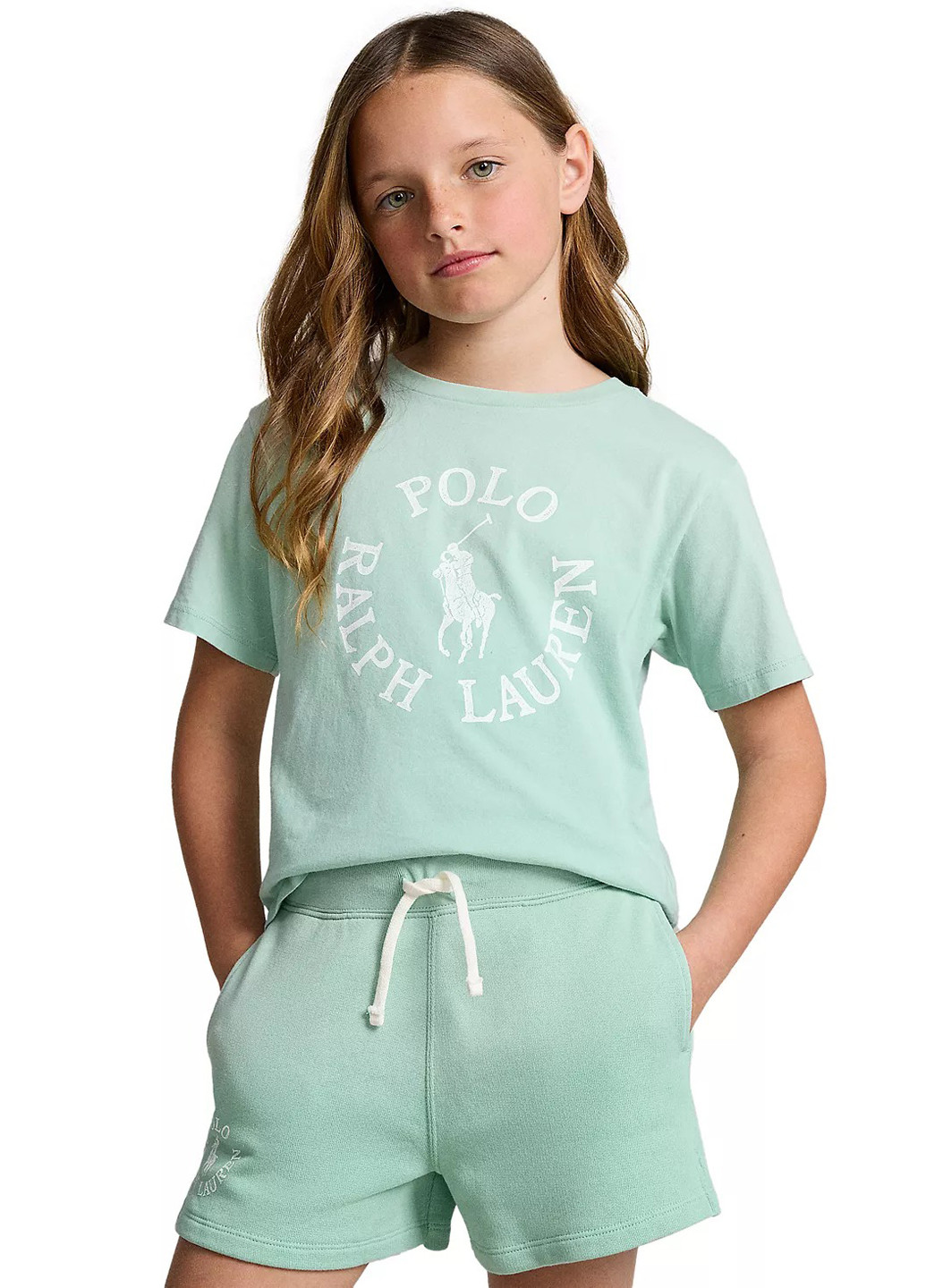 Світло-бірюзова літня футболка Ralph Lauren