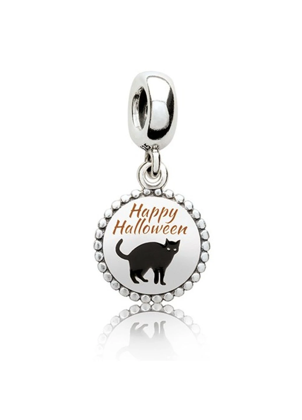 Серебряный шарм для браслетов Пандора "Happy Halloween" No Brand (252433646)
