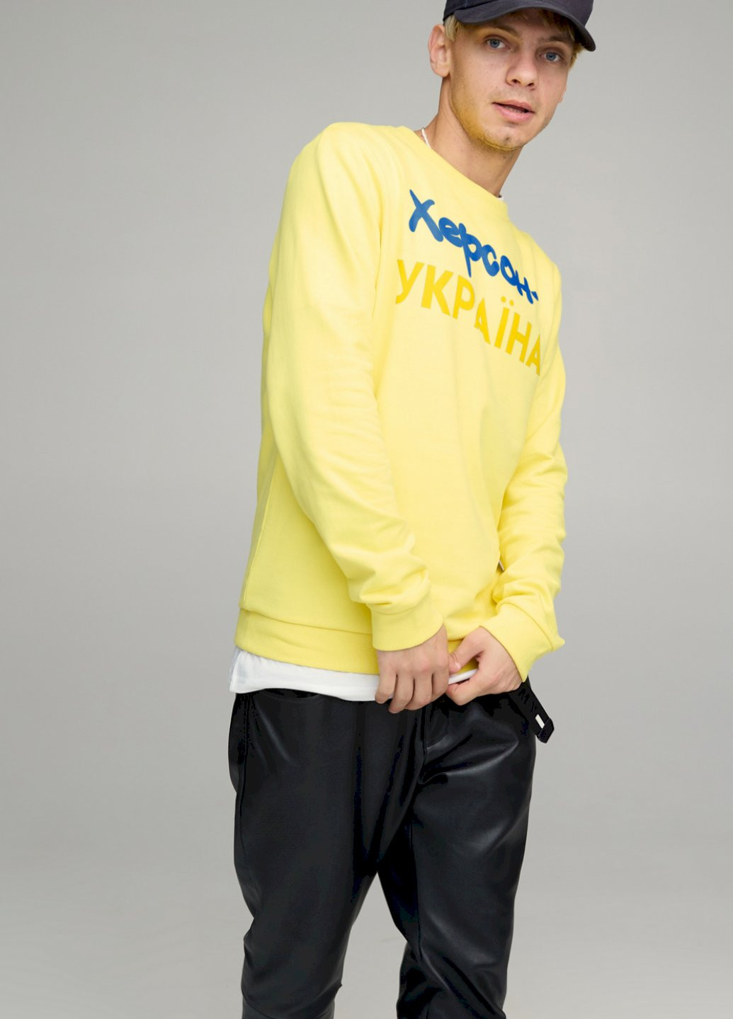 Жовтий свитшот мужской basic /no flis/ YAPPI малюнок (254557518)