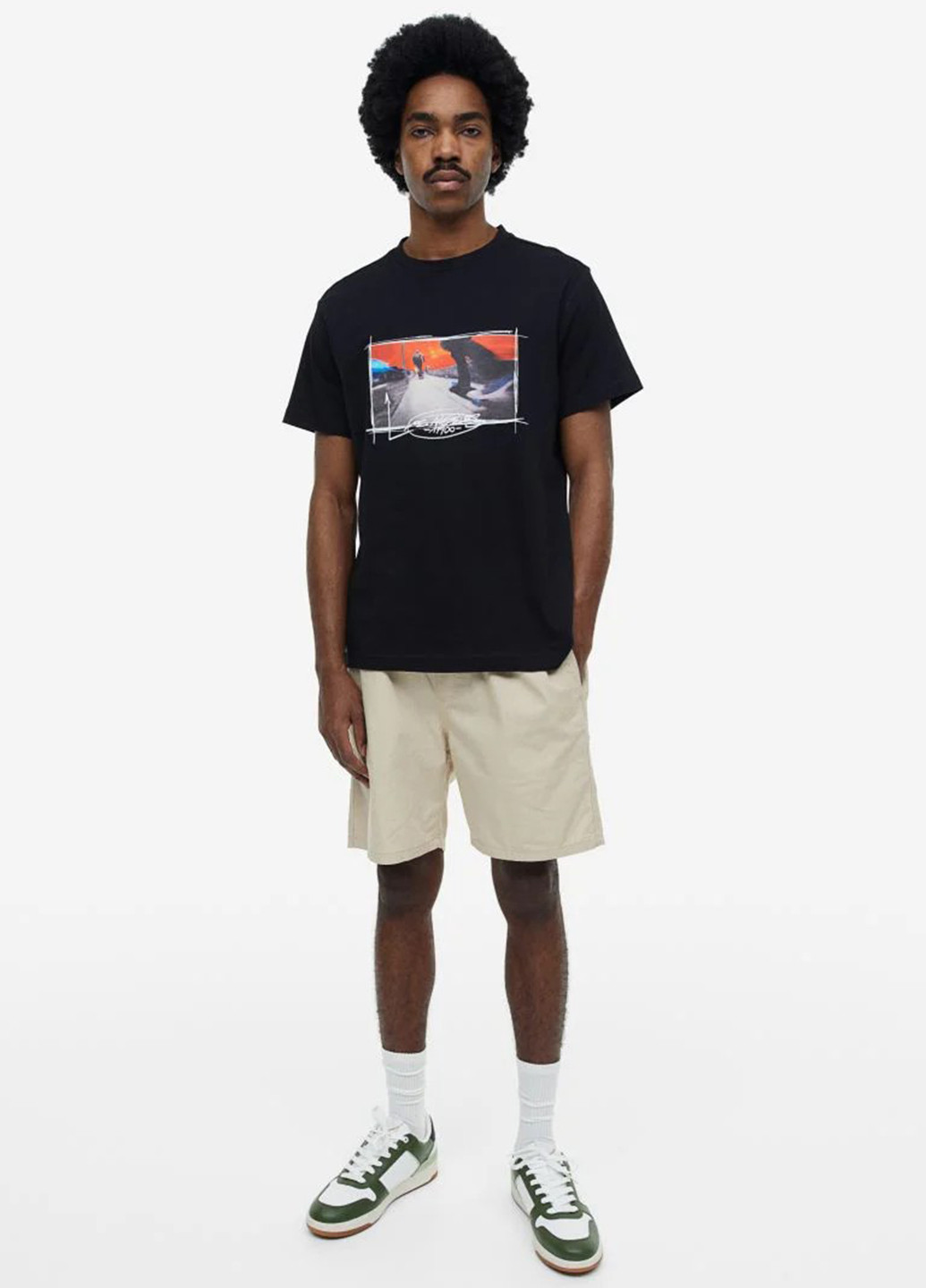 Черная футболка H&M