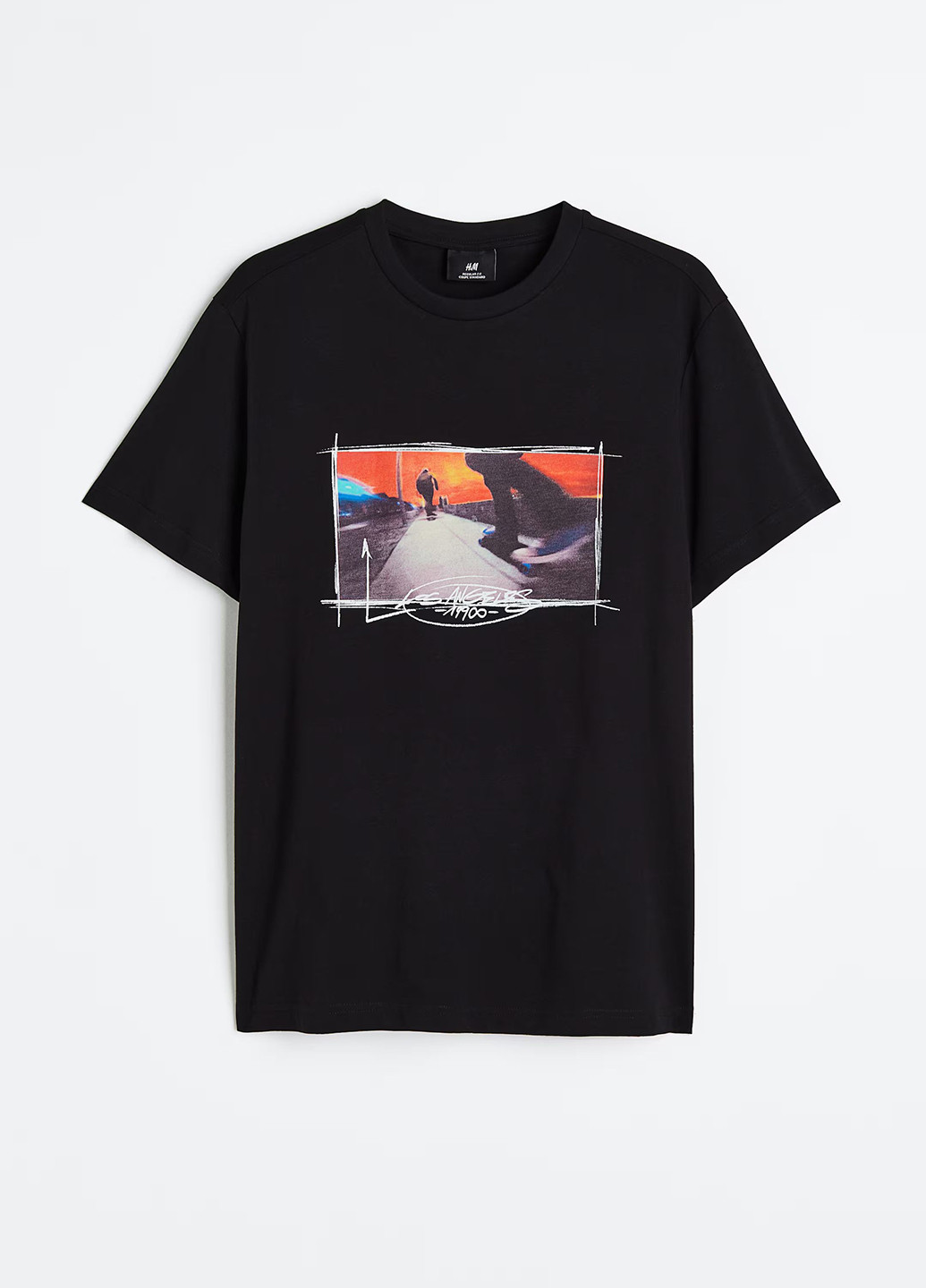 Черная футболка H&M