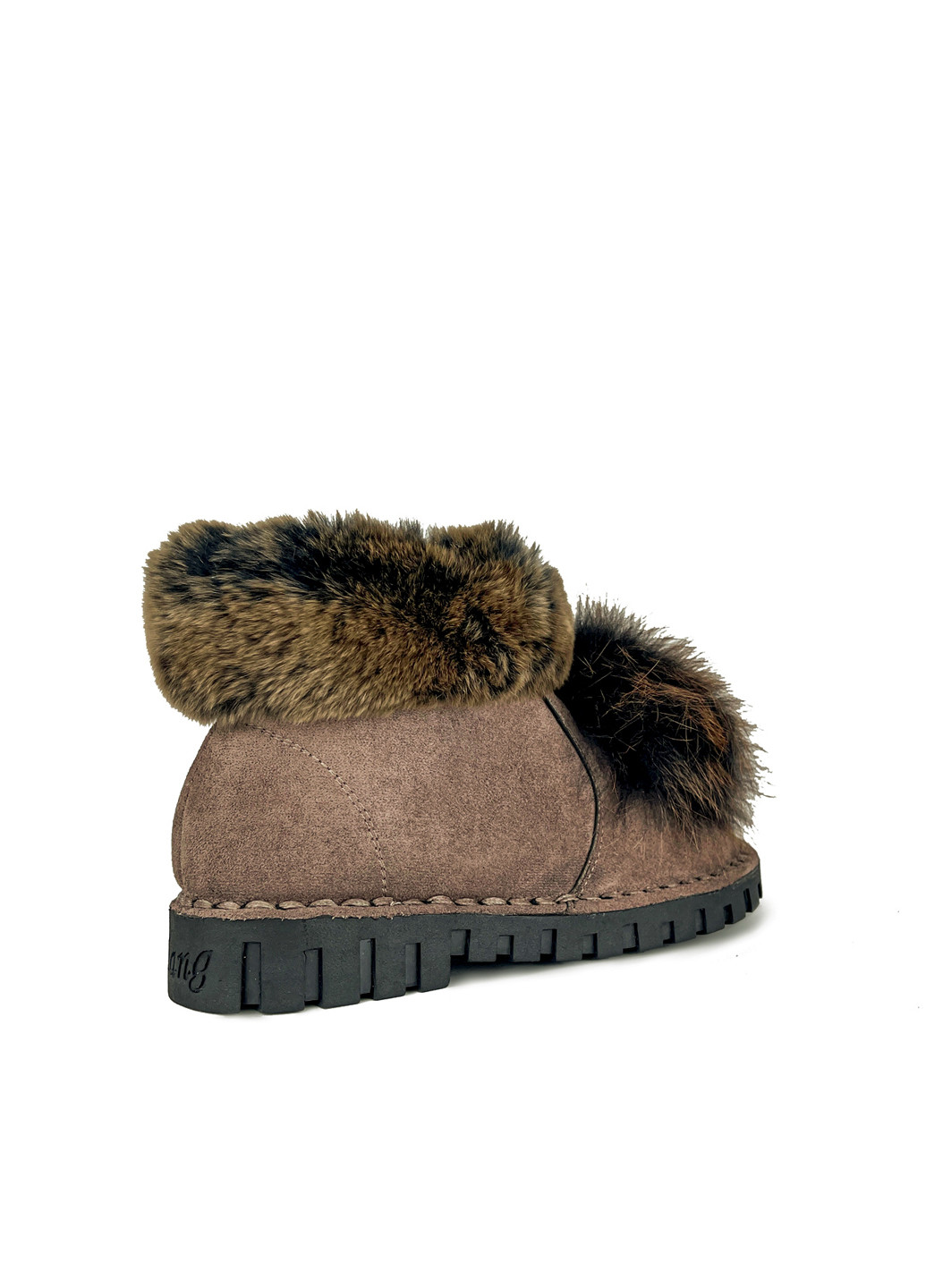 Зимние ботинки коричневые женские эко замша коричневые зимние Fashion из искусственной замши