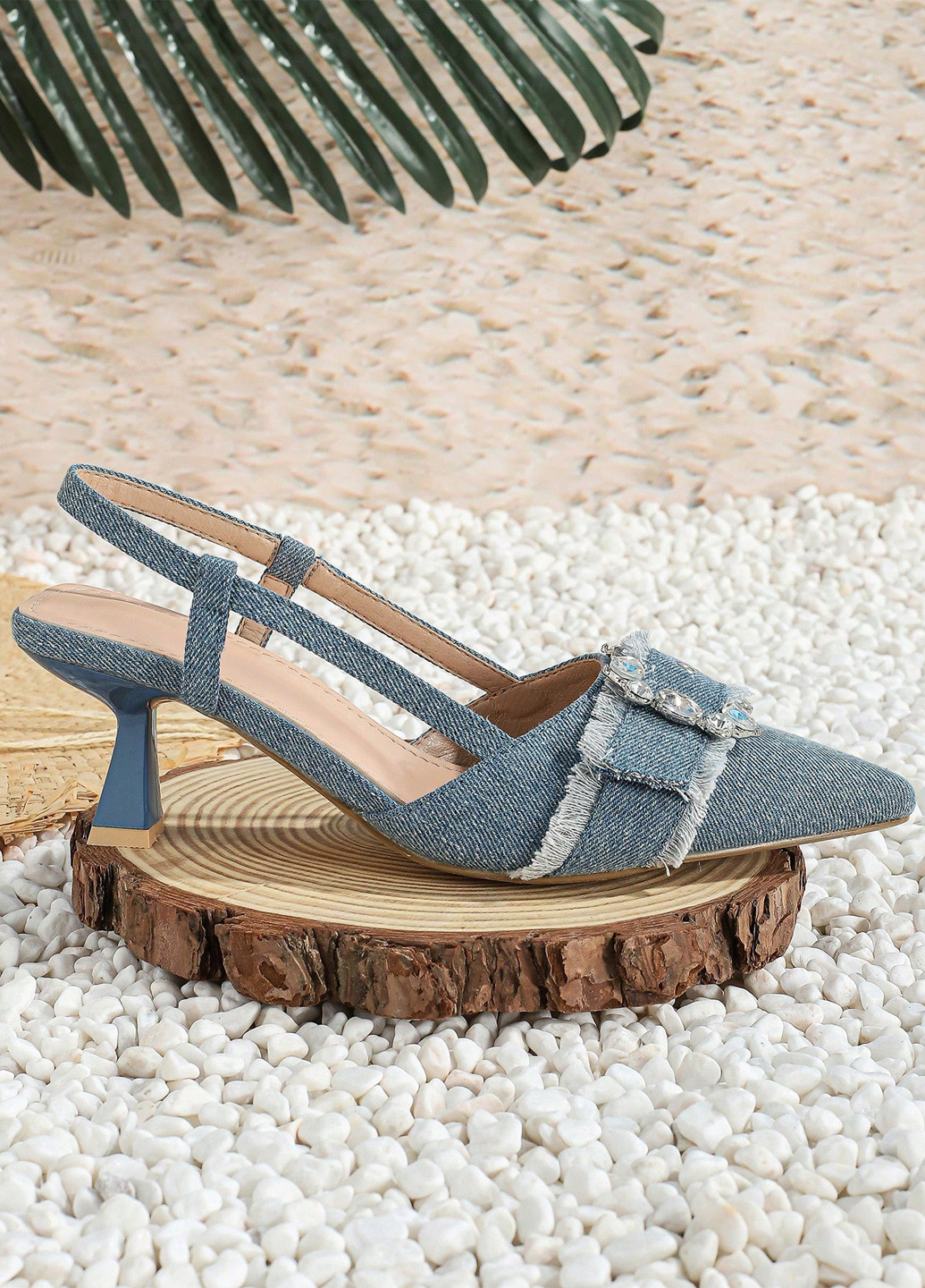 SHEIN Туфлі слінгбекі синій з текстиль, китай — демісезон (339133647)