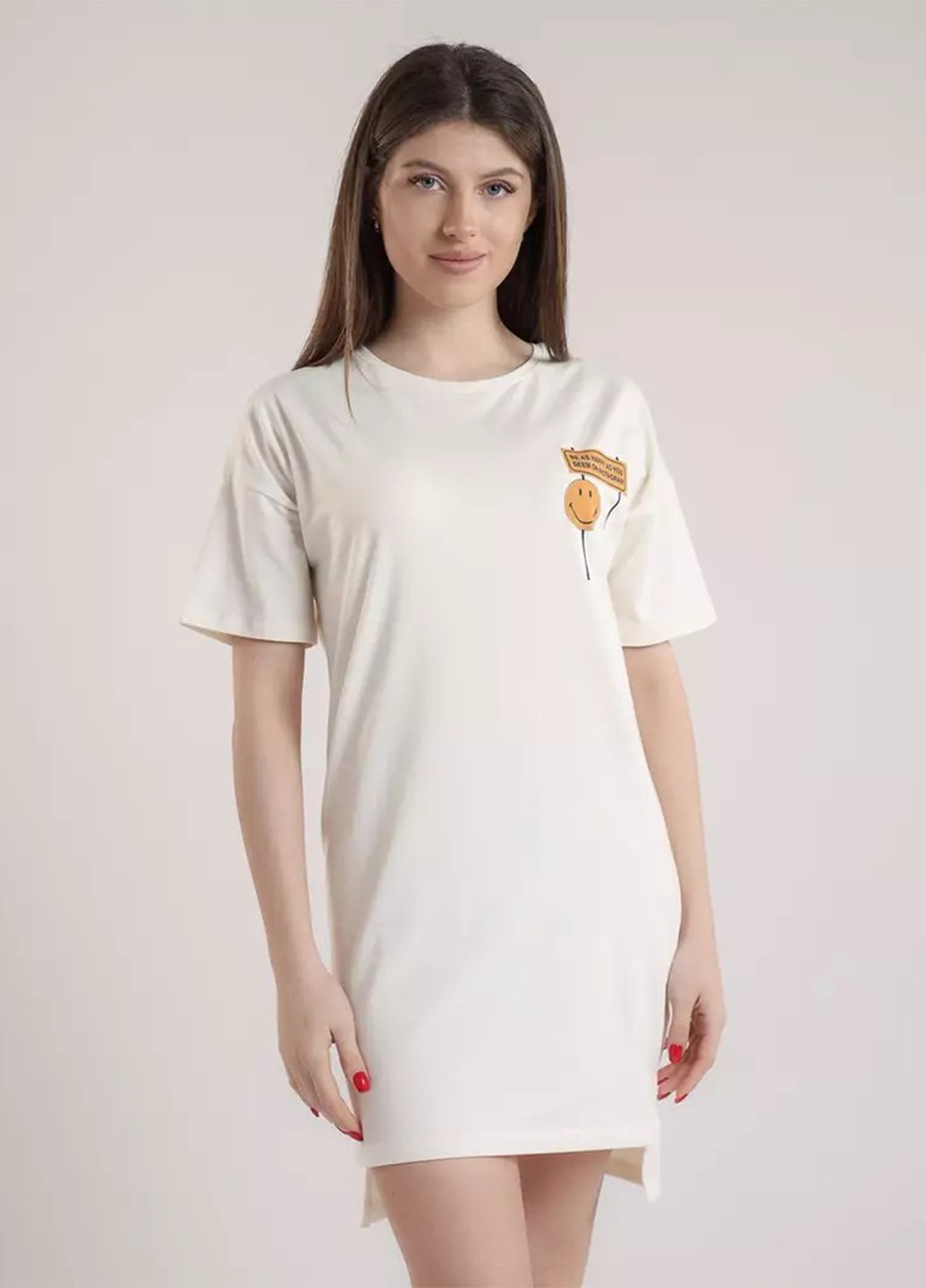 Молочна кежуал сукня сукня-футболка BBL з малюнком