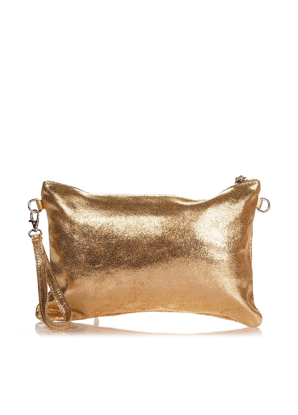 Клатч Genuine Leather однотонный золотой кэжуал