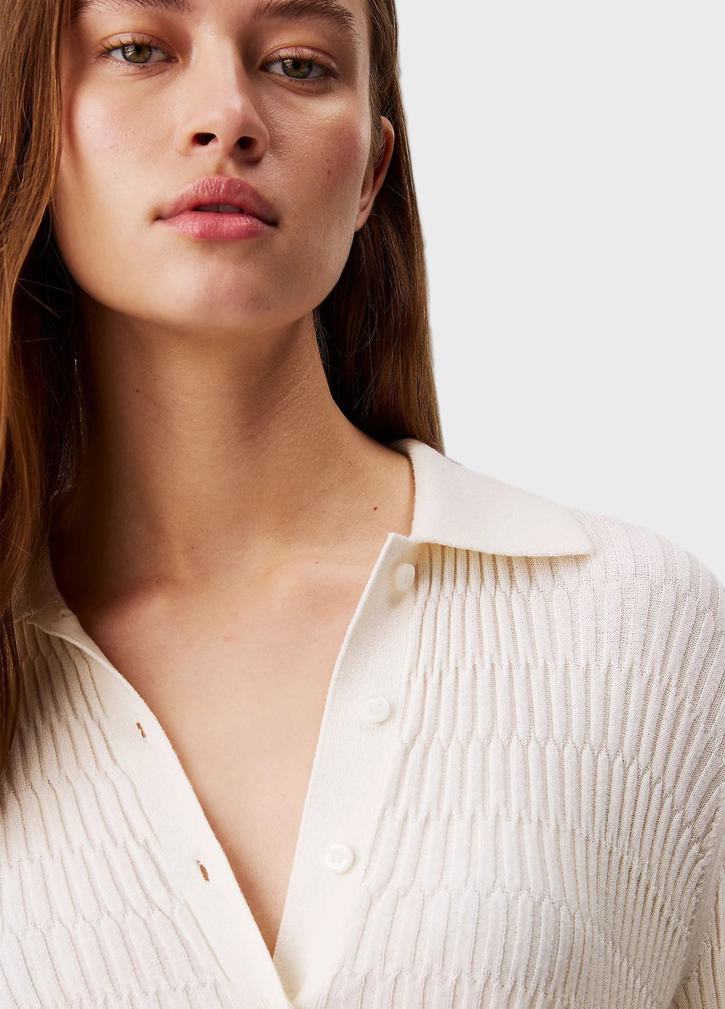 Белый демисезонный свитер Calvin Klein