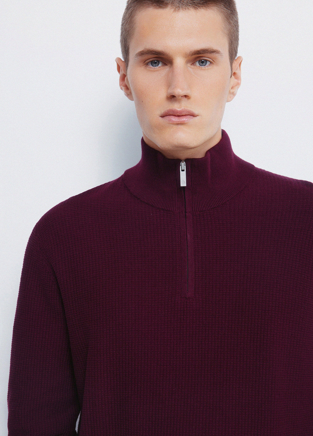 Бордовая футболка-поло для мужчин Springfield однотонная