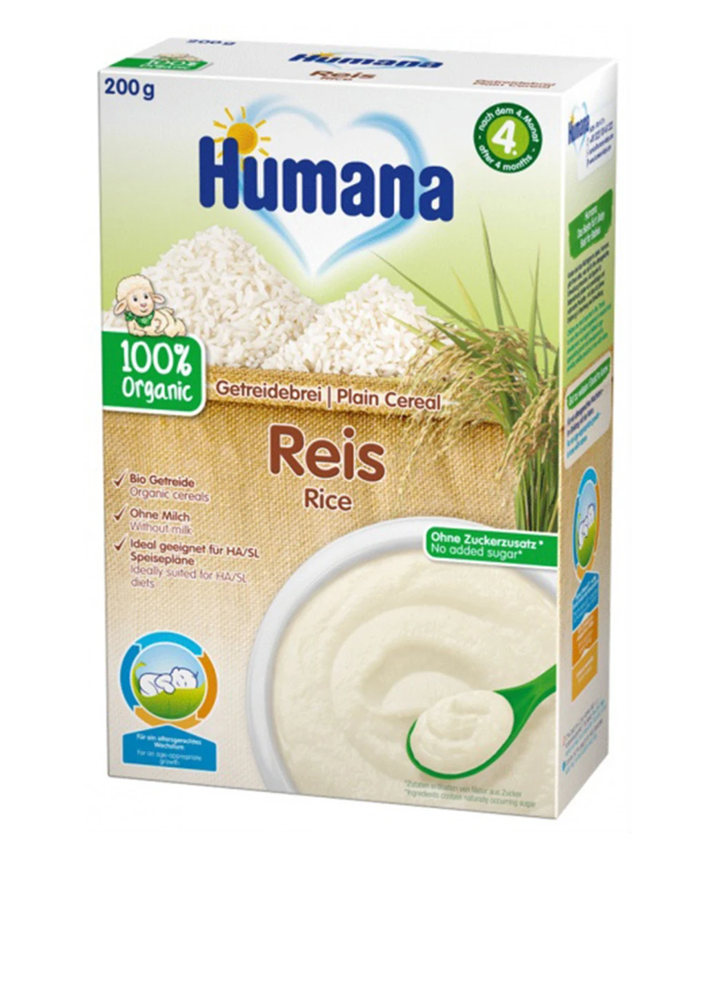 Каша безмолочная органическая рисовая Humana (228425441)