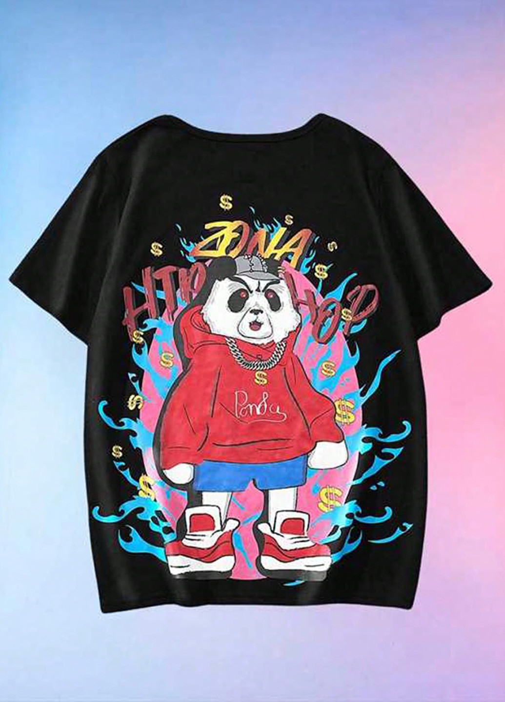 Чорна літня футболка SHEIN