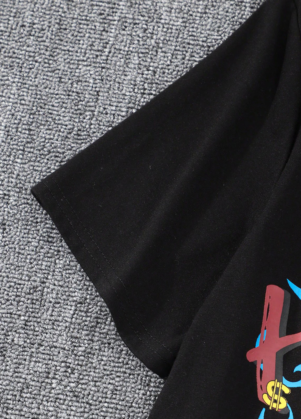 Чорна літня футболка SHEIN