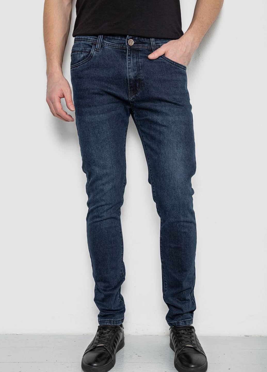 Темно-синие демисезонные регюлар фит джинсы Ager