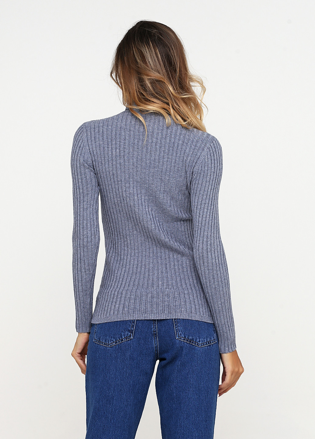 Серо-синий демисезонный свитер Moni&co