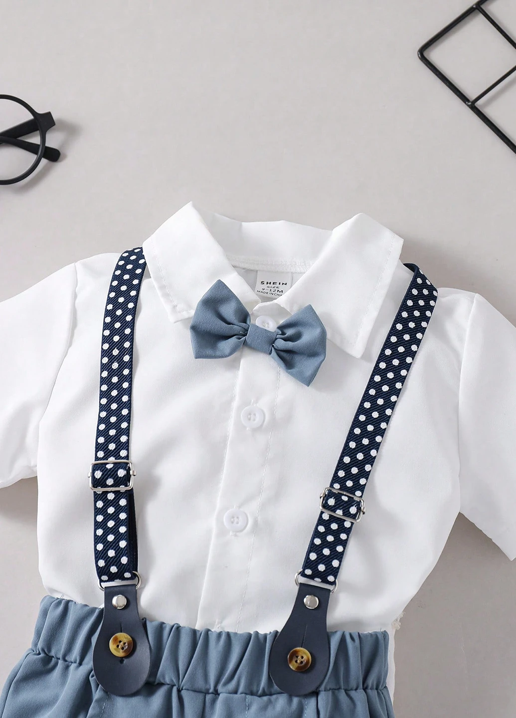 Комбинированный демисезонный костюм (рубашка, брюки) брючный SHEIN
