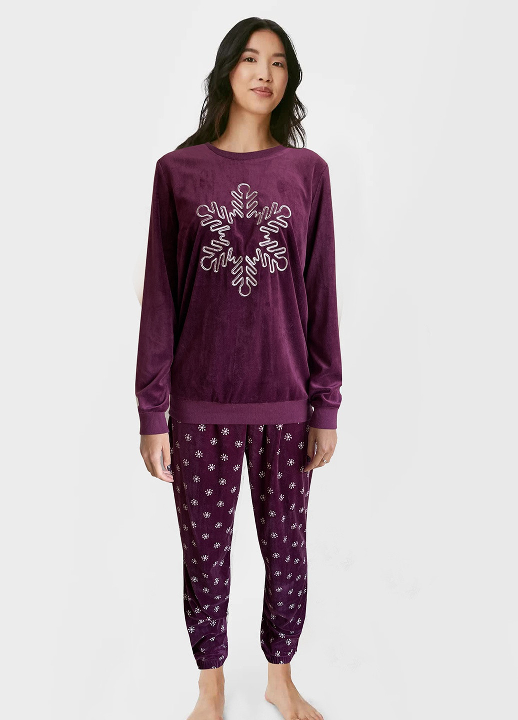Фіолетова всесезон піжама (штани та світшот) C&A