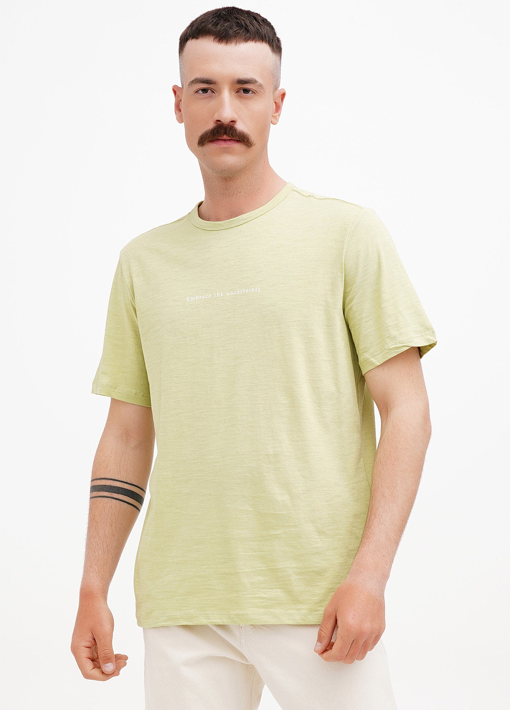 Оливковая футболка H&M