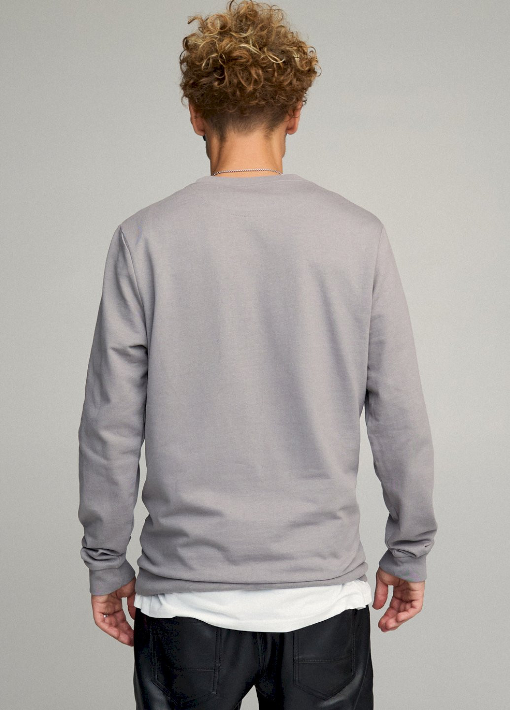 Сірий світшот чоловічий basic /no flis/ YAPPI (252259141)
