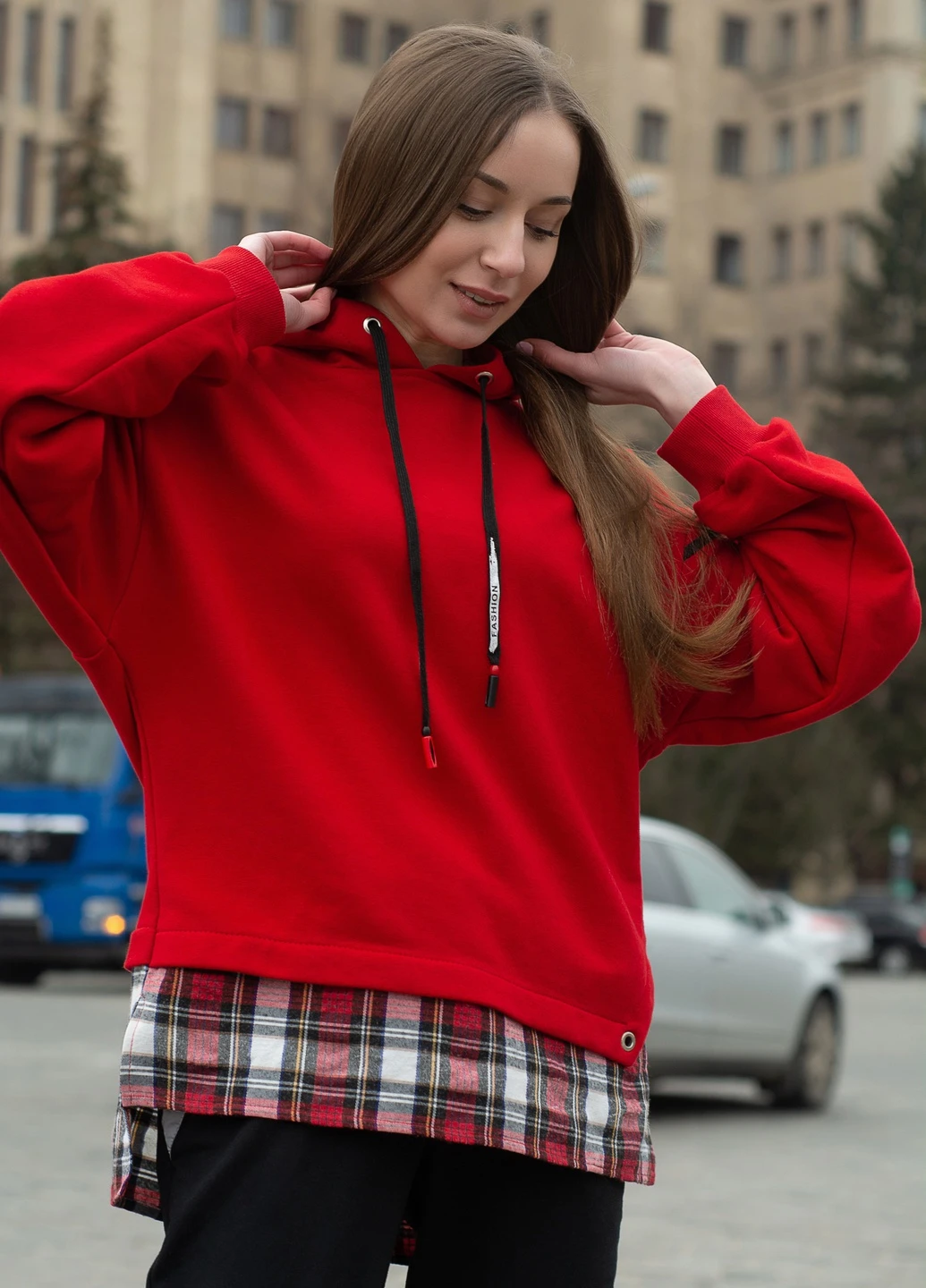 Худі oversize червоне "SPIDER" InRed (248407715)