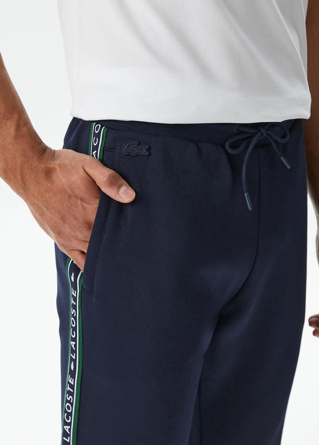 Темно-синие кэжуал, спортивные демисезонные джоггеры брюки Lacoste