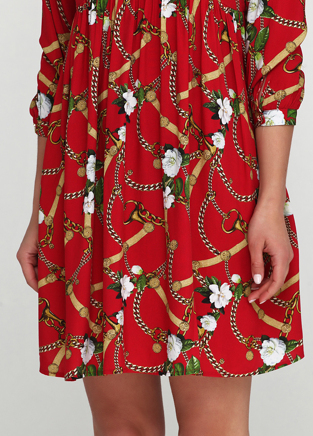 Красное кэжуал платье миди Liu-Jo