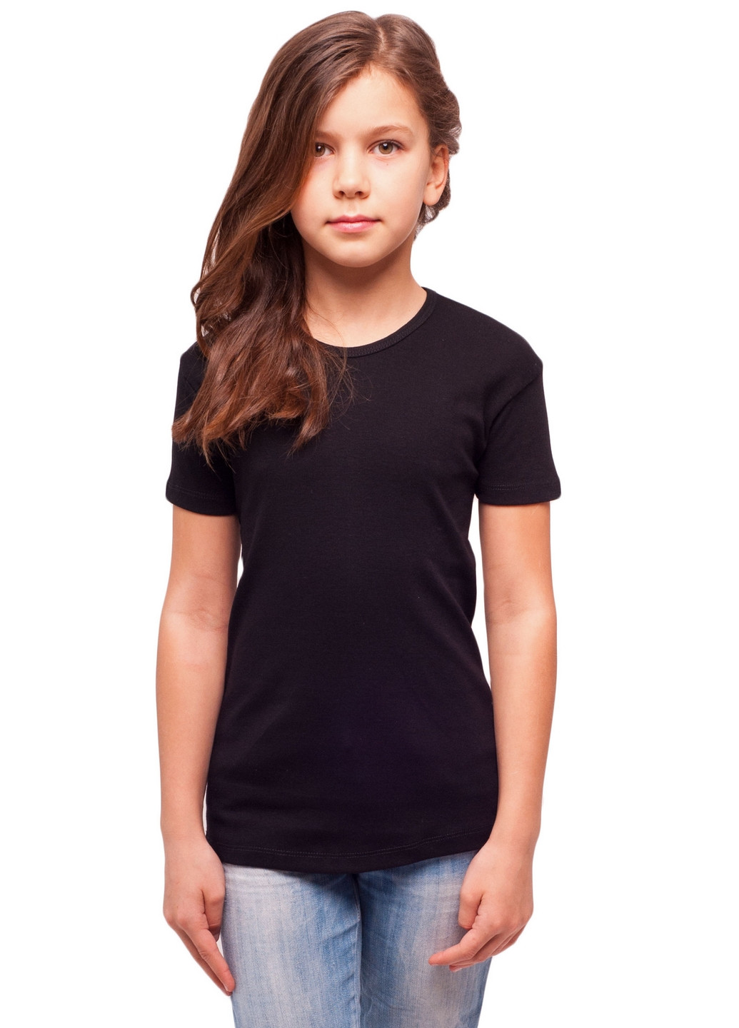 Чорна демісезонна футболка дитяча Наталюкс 21-3302