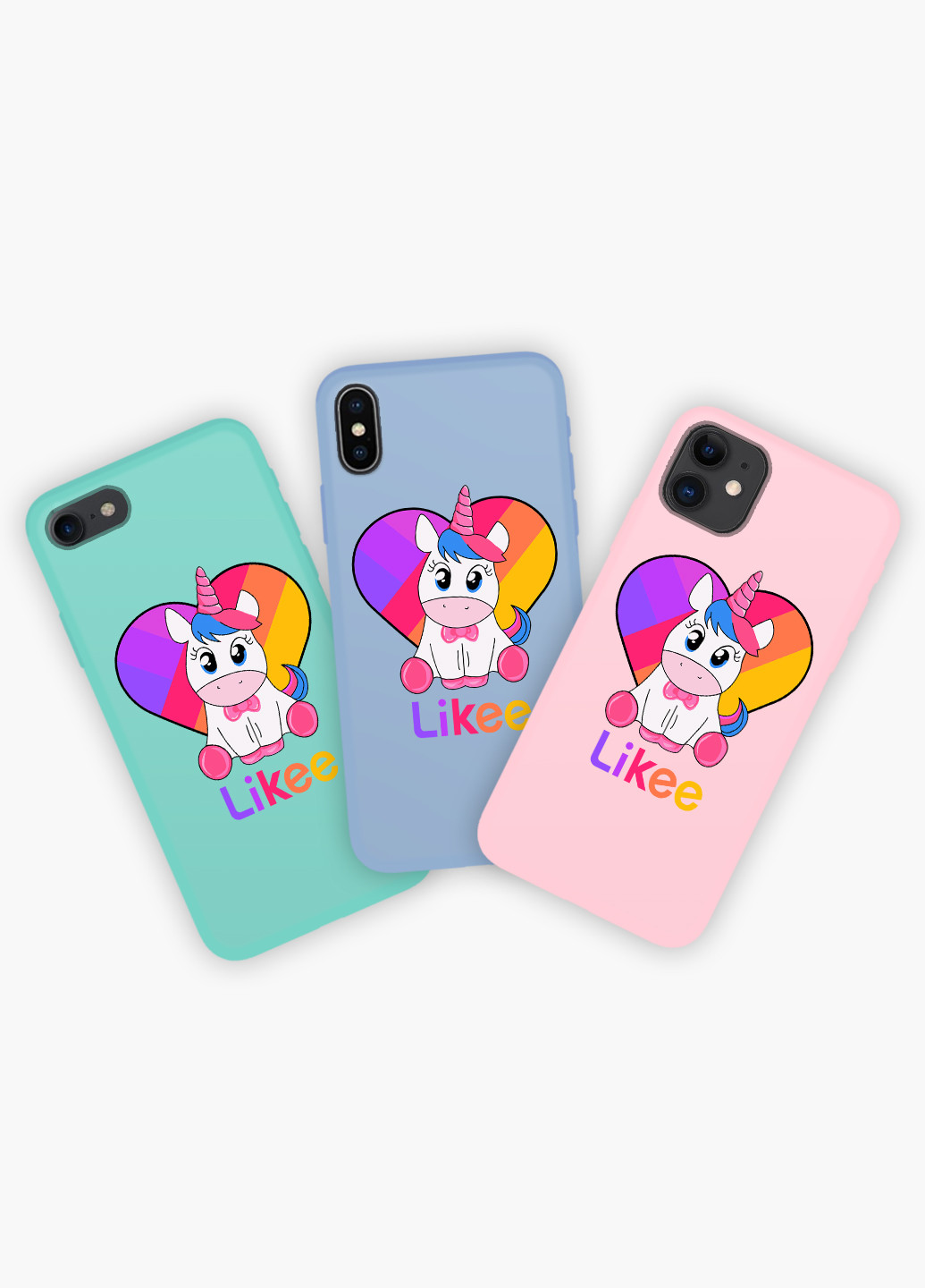 Чехол силиконовый Apple Iphone 8 plus Лайк Единорог (Likee Unicorn) (6154-1594) MobiPrint (219536994)