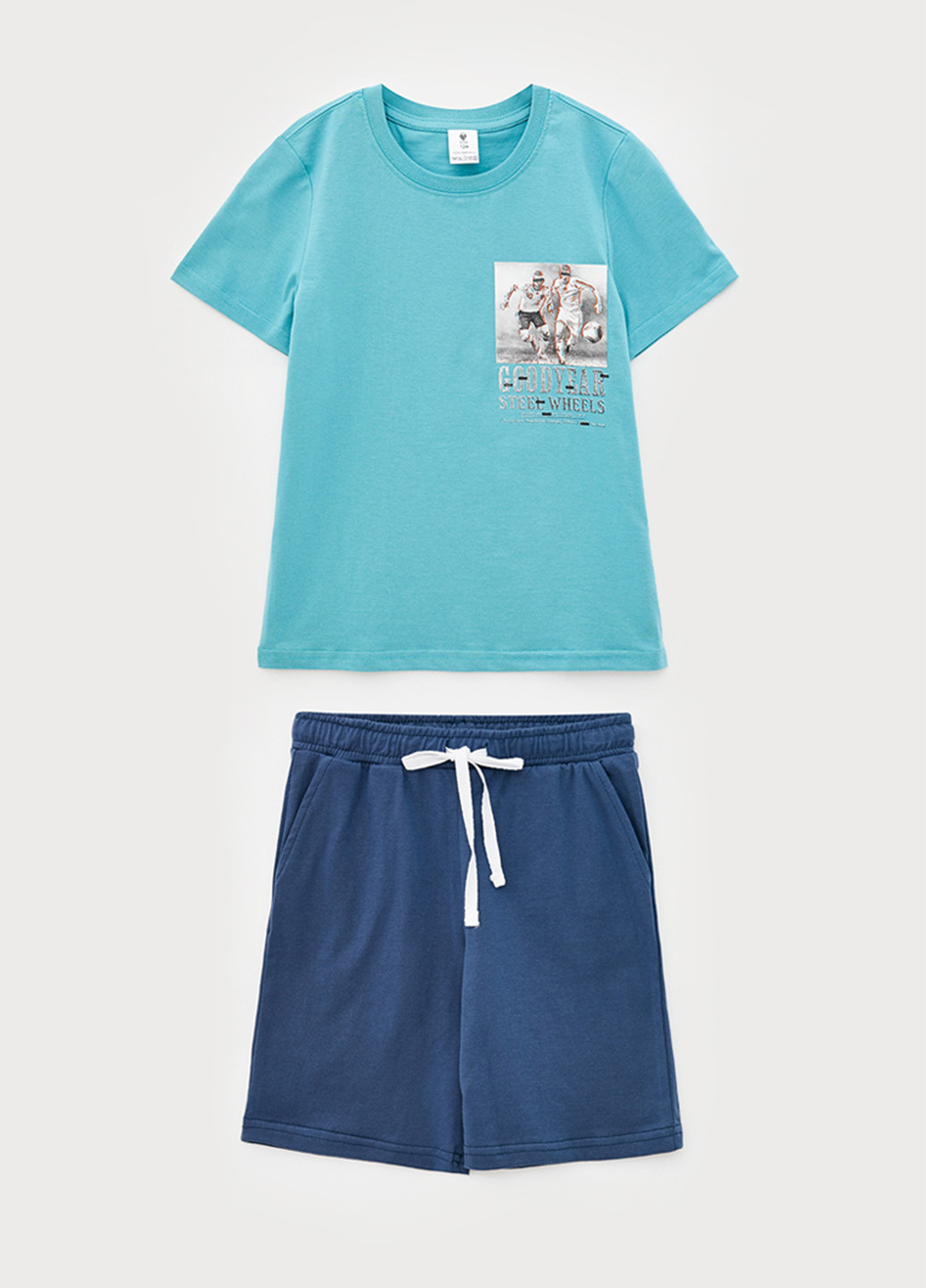 Комбинированный летний комплект (футболка, шорты) Роза