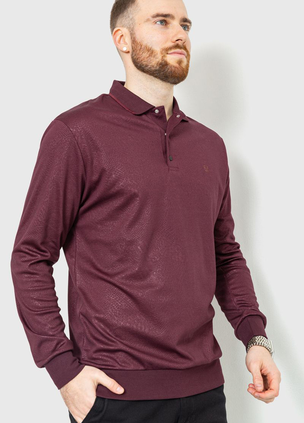 Бордовая футболка-поло для мужчин Bager меланжевая