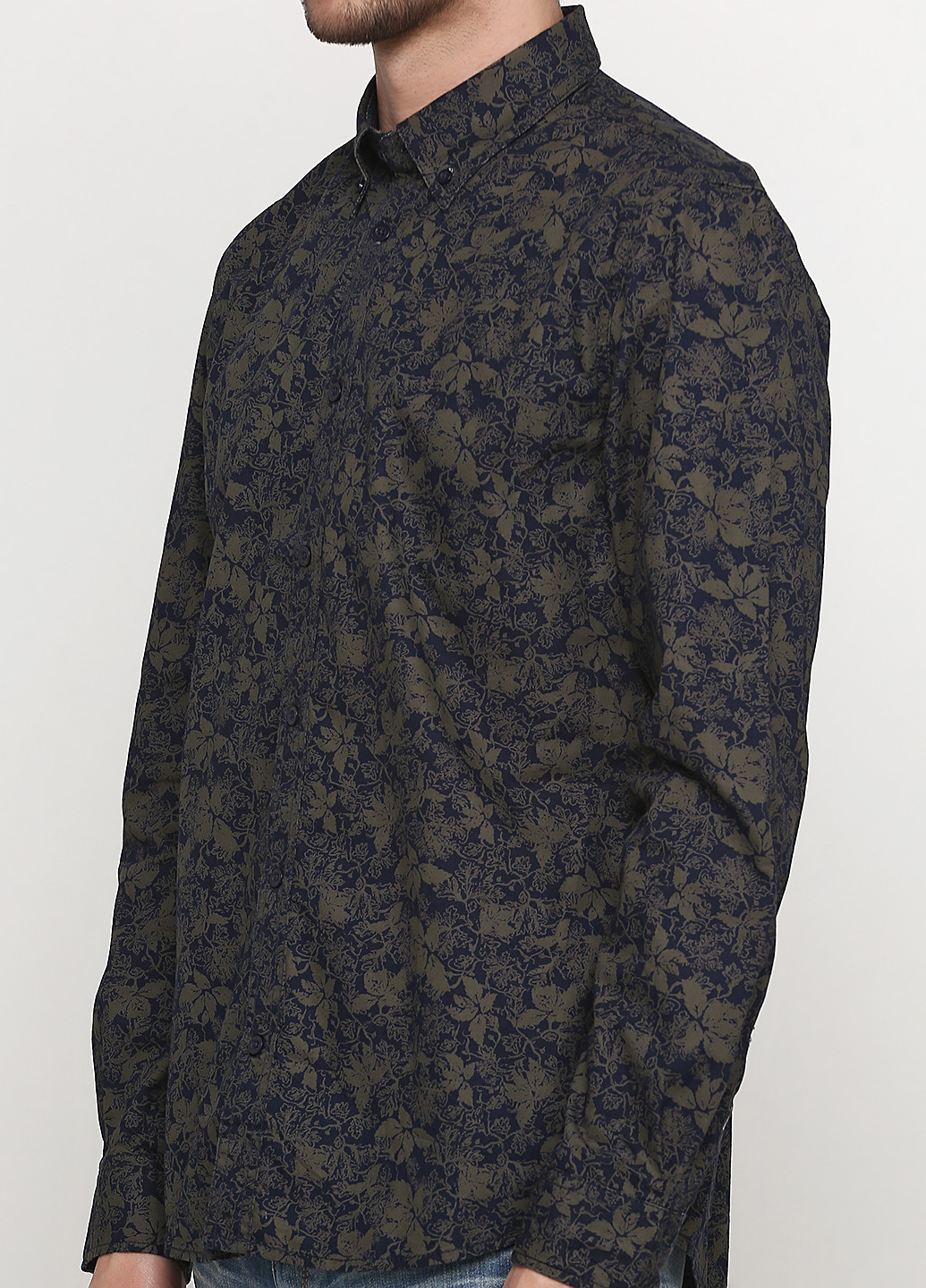 Цветная кэжуал рубашка с цветами Tom Tailor с длинным рукавом