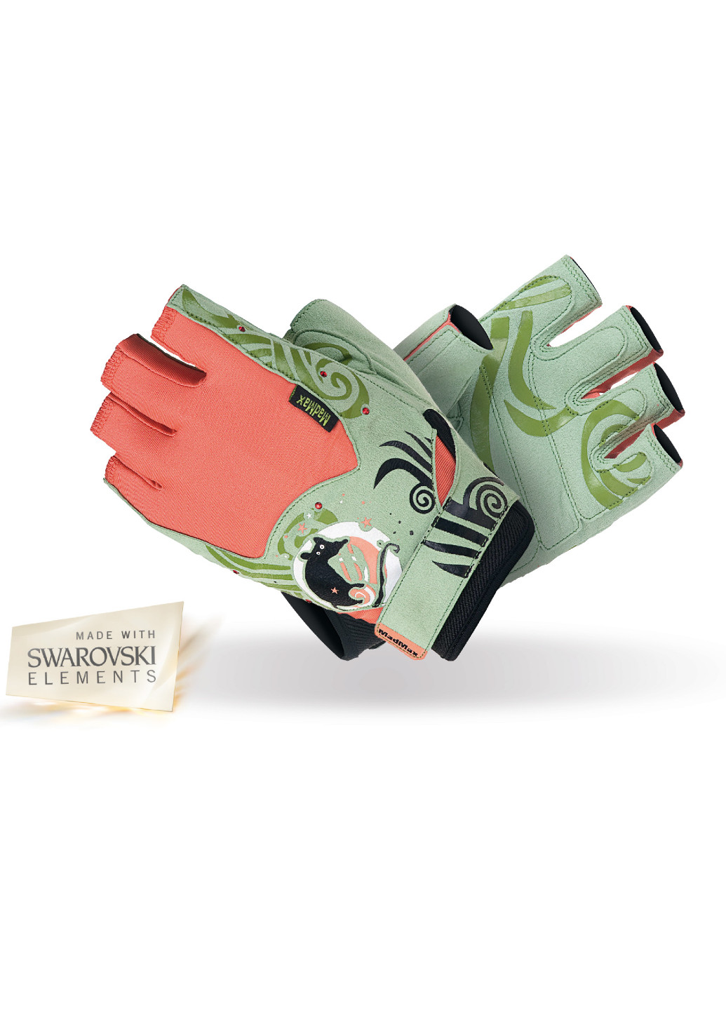 Женские спортивные перчатки RATS Swarovski MFG 730 - светло-зеленый S Mad Max (251253556)